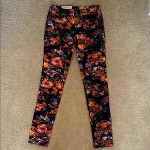 Pilcro and the Letterpress Floral Skinny Jeans - Multicolor
